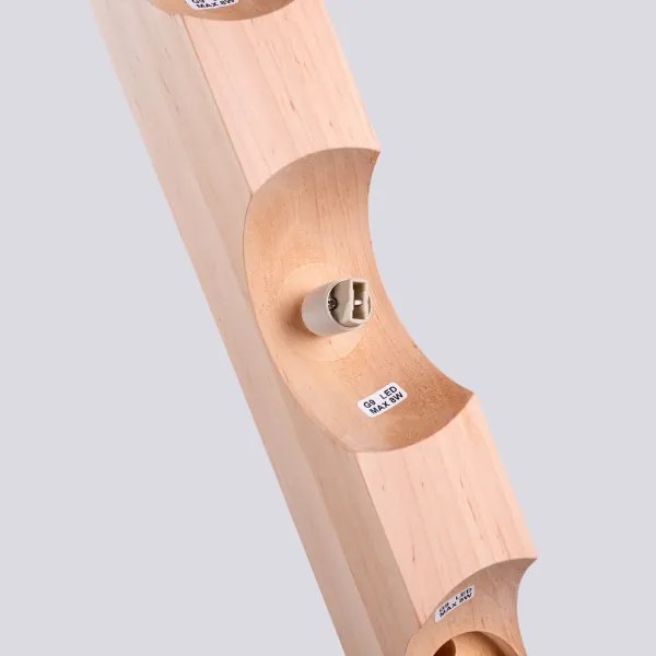 Sollux SL.1684 - Plafoniera BULBO 3xG9/8W/230V faggio/bianco