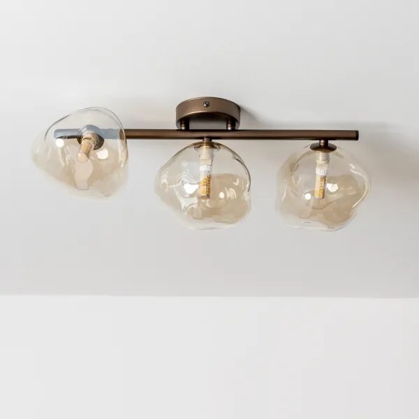 BRILAGI - Plafoniera a montaggio superficiale VULCANO 3xG9/8W/230V bronzo/fumé beige