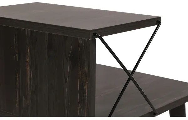 Comodino CROSS 55x50 cm marrone