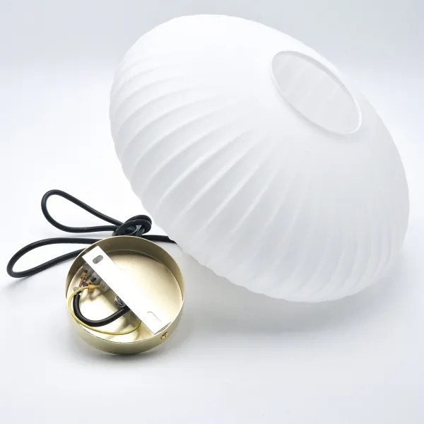 Lampadario a sospensione con filo HARMA 1xE27/15W/230V diametro 30 cm bianco/oro