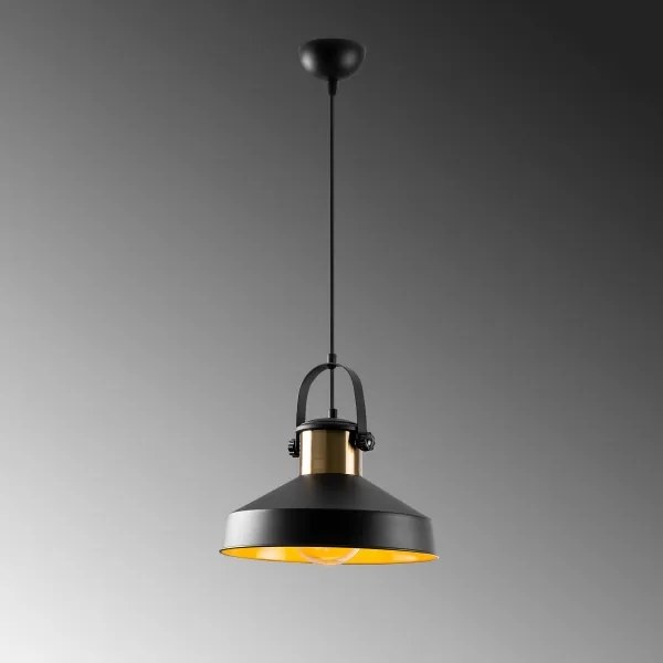 Lampadario a sospensione con cavo DODO 1xE27/40W/230V nero/bronzo