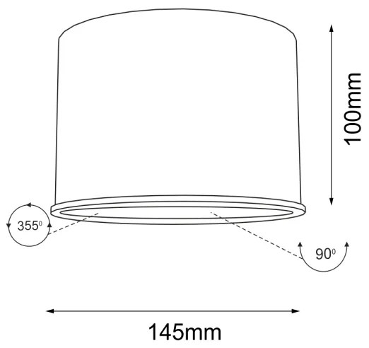 Shilo 1117 - Faretto MIKI 1xGU10/15W/230V nero