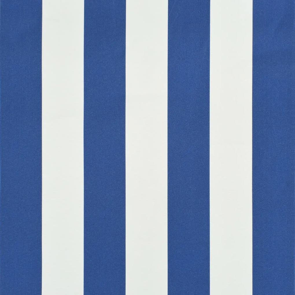 Tenda da Sole Retrattile 100x150 cm Blu e Bianco