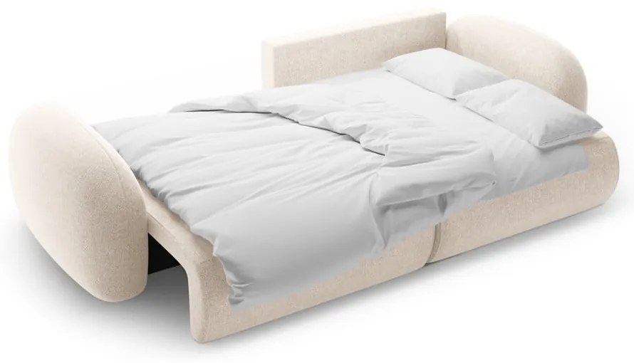 Divano angolare color crema allungabile/con contenitore con rivestimento in ciniglia Tonale – Cosmopolitan Design