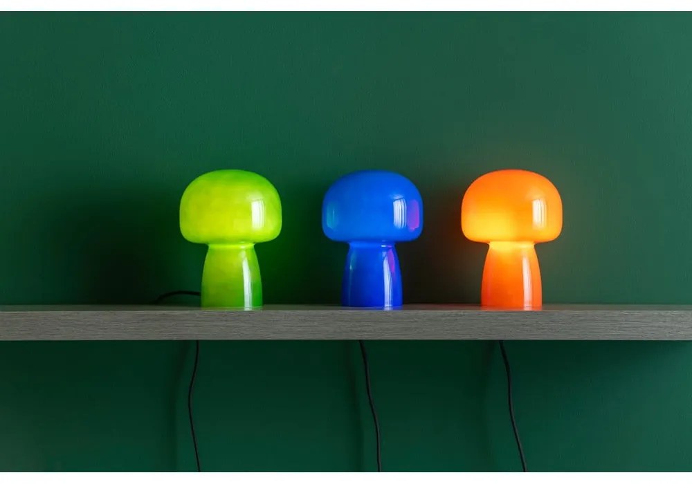 Lampada da tavolo blu (altezza totale 20 cm) Fervor – Leitmotiv