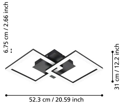 Eglo 31774 - Lampada da soffitto dimmerabile PARANDAY-Z LED 21,5W 230V
