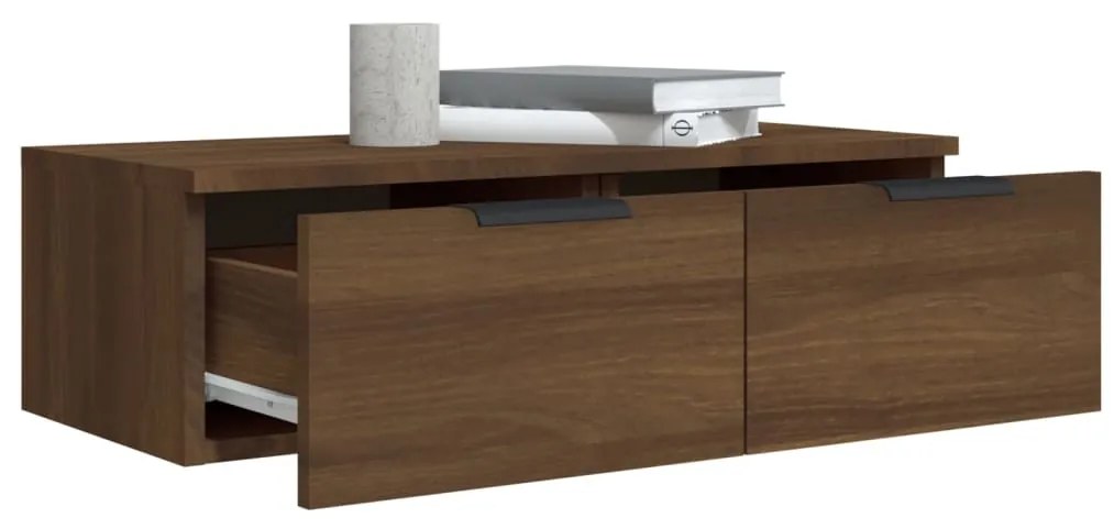 Mobile pensile rovere marrone 68x30x20 cm in legno multistrato