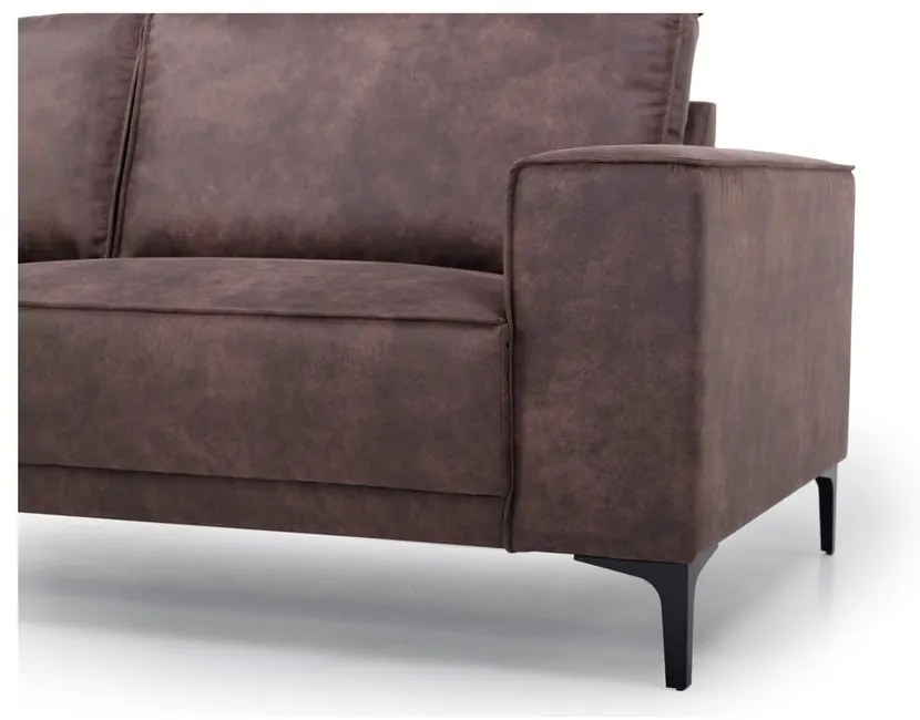 Divano angolare in similpelle marrone scuro (angolo sinistro) Copenhagen - Scandic