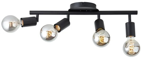 Brilliant - Lampada a spot 4xE27/28W/230V nera