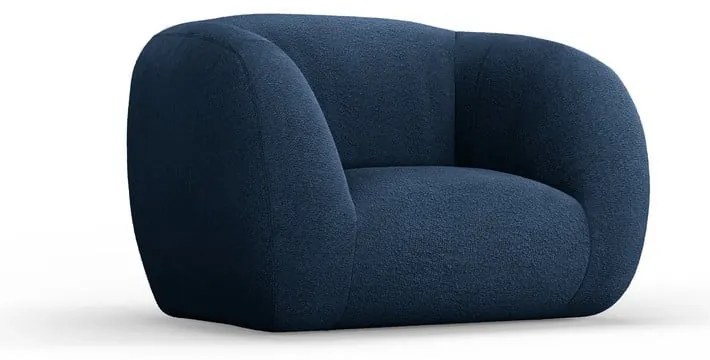 Poltrona blu in tessuto bouclé Essen - Cosmopolitan Design