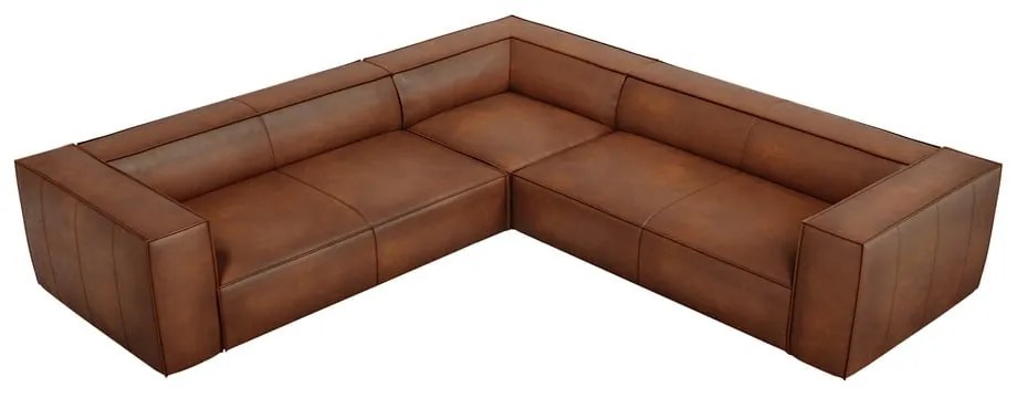 Divano angolare in pelle marrone cognac (variabile) Madame - Windsor & Co Sofas