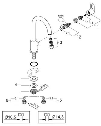 GROHE 31222000 - Miscelatore da cucina BAULOOP in cromo lucido
