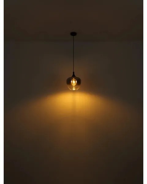 Globo 15548H - Lampadario a sospensione con filo MAXY 1xE27/40W/230V diametro 24 cm nero