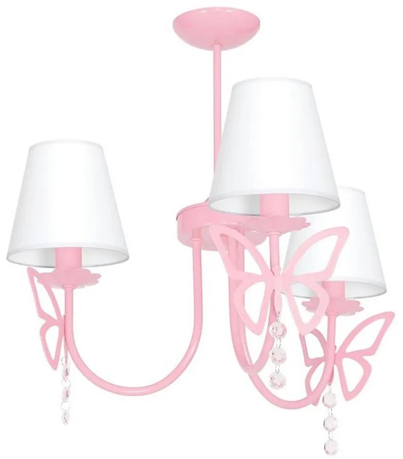 Lampadario per bambini a sospensione con supporto rigido CHARLOTTE 3xE14/40W/230V