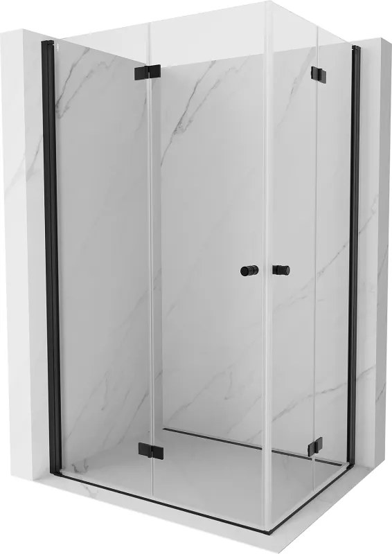 Mexen Mist-F Duo cabina doccia pieghevole sinistra 105 x 75 cm, trasparente, nero - 8A6-105L-075P-70-00