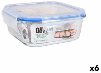 Porta pranzo Ermetico Quttin Quadrato 1,1 L (6 Unità)