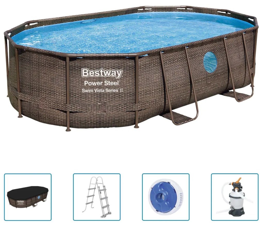 Set Piscina Power Steel 488x305x107 Cm /