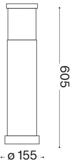 Ideal Lux - Lampada da esterno TRONCO 1xE27/42W/230V 60 cm IP65 marrone