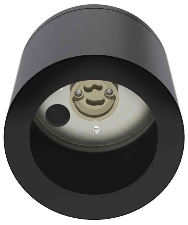 Applique da soffitto IP54 GU10 in Alluminio e Vetro - Nera