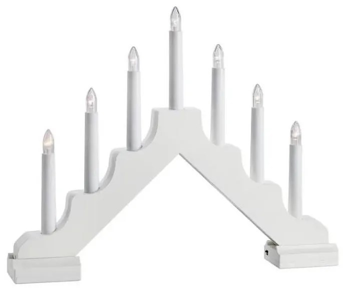 Markslöjd 706051 - Candelabro natalizio a LED EVELIN 7xLED/0,06W/6xAA bianco