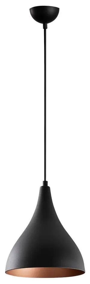Lampada a sospensione nera con paralume in metallo ø 22 cm Berceste - Opviq lights