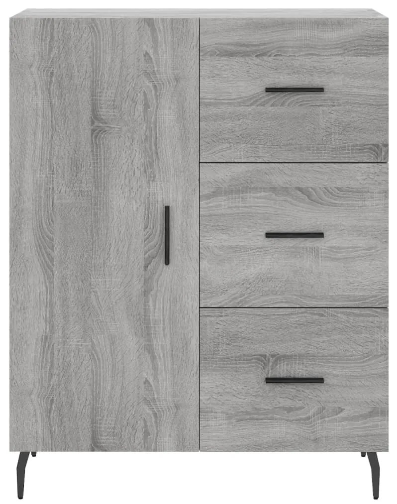 Credenza grigio sonoma 69,5x34x90 cm in legno multistrato