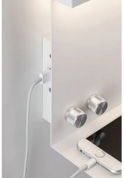 Paulmann 78919 - LED/4,5W Lampada dimmerabile con mensola e USB + LED/1,6W 230V