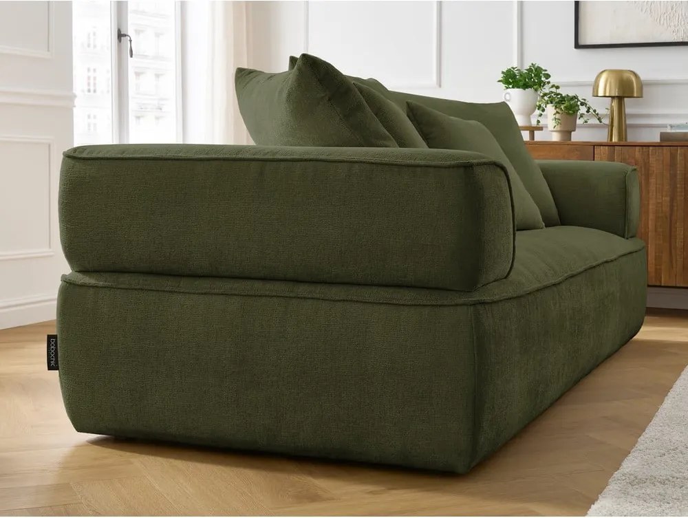 Divano verde con rivestimento in ciniglia 237 cm Whesley – Bobochic Paris