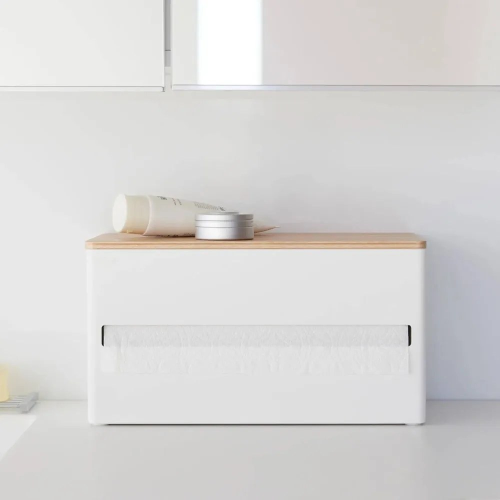 Portarotolo da cucina verticale bianco in metallo Rin – YAMAZAKI