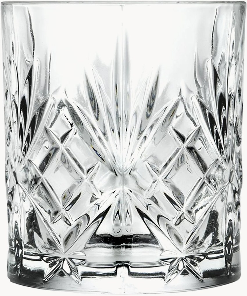 Set di 6 bicchieri da whisky in cristallo Melodia