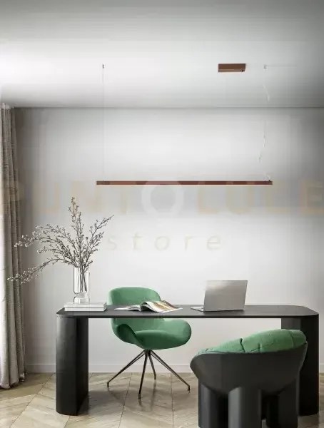 Sospensone in alluminio colore marrone metallizzato link led 35w cc...