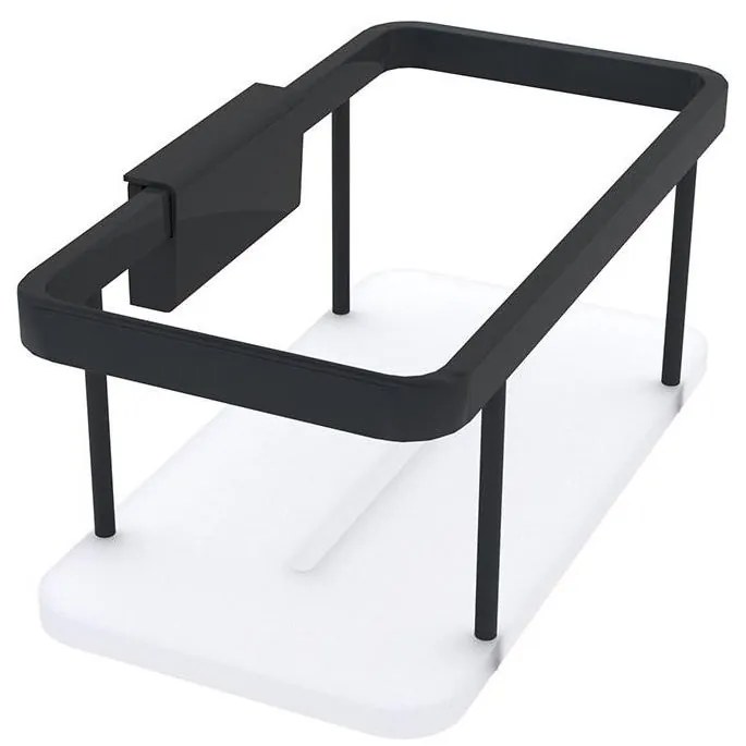 NIMCO Ki-14015-B-90 - Mensola a muro per doccia KIBO opaco nero/bianco