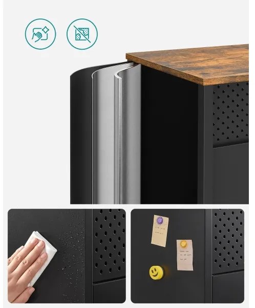 Armadietto FIRA nero/marrone