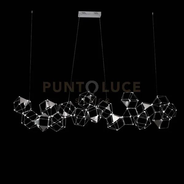Lucciola pro 18 lampada a sospensione lineare con triangolo in meta...