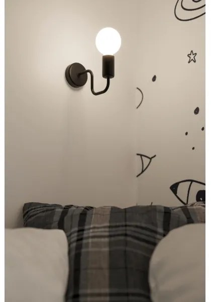 Sollux SL.1445 - Applique VECTOR 1xE27/15W/230V nero