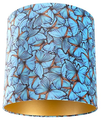 Paralume in velluto con design a farfalla 40/40/40 interno oro