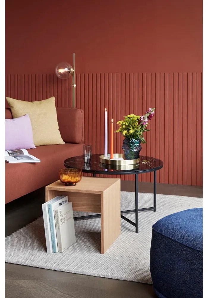 Tavolo pieghevole in legno di quercia Less, 40 x 40 cm - Hübsch