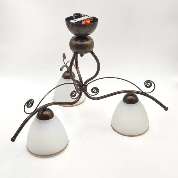 Brilagi - Lampadario a plafone LED ANTICO 3xE27/60W/230V patina di bronzo