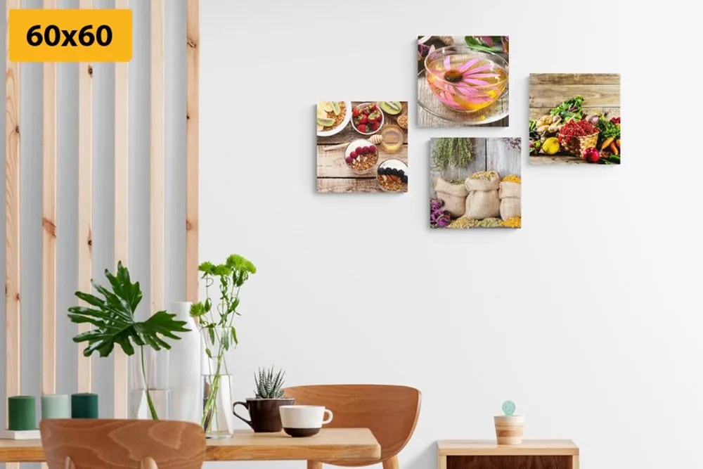Set di quadri – Natura morta delicata per la cucina
