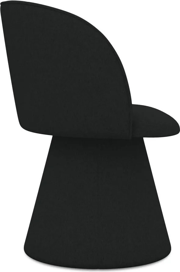 Sedia da pranzo nera in imbottito Maia – Makamii