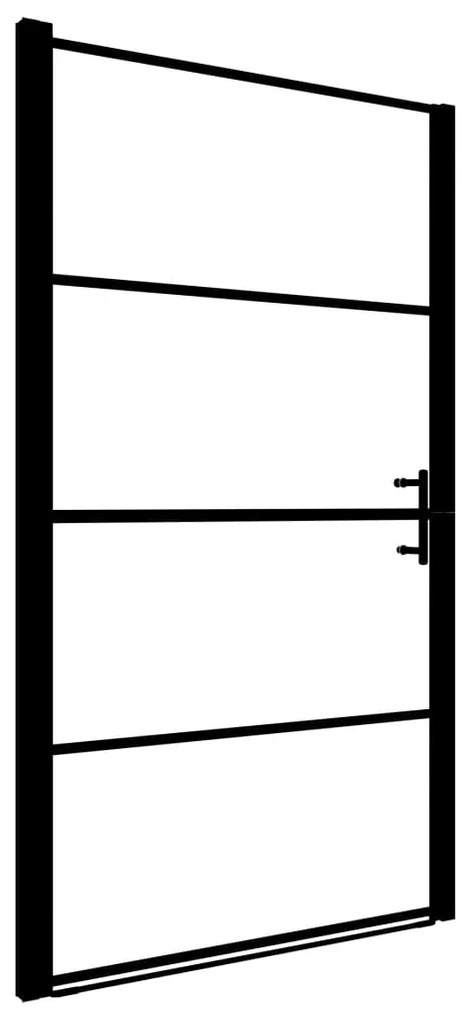 Porta per Doccia in Vetro Temperato Smerigliato 81x195 cm Nero