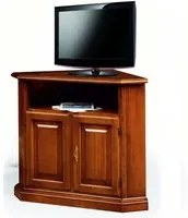 Porta tv ad angolo in legno massello arte povera l.73x73