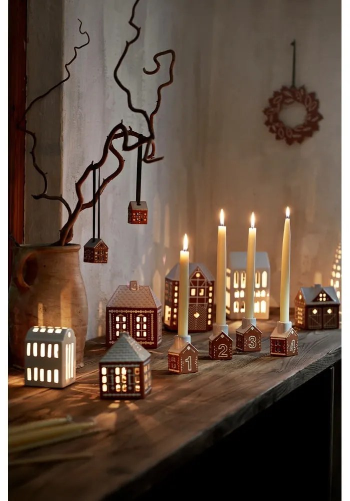 Portacandela in ceramica per avvento Gingerbread – Kähler Design