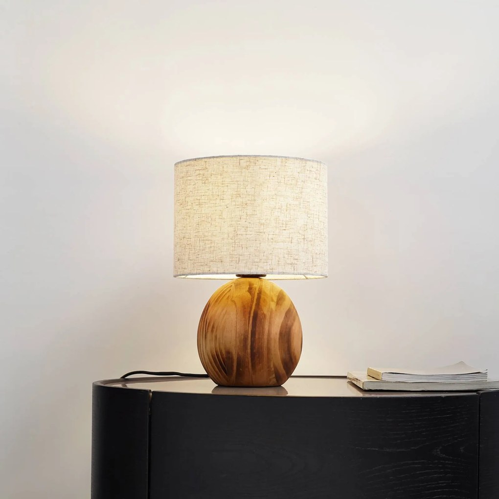 Lampada da tavolo Mayumi Lindby, Legno chiaro, Soggiorno / Sala da pranzo, Legno, Scandinavo, Lampada da tavolo