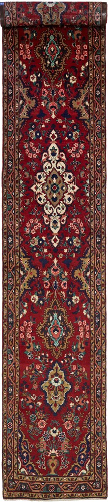 Hamedan Tappeto persiano 520x80 Rosso (Iran) Annodato A Mano