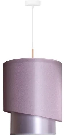 Duolla - Lampadario a sospensione con filo PARIGI 1xE27/15W/230V diametro 40 cm rosa/argento/rame