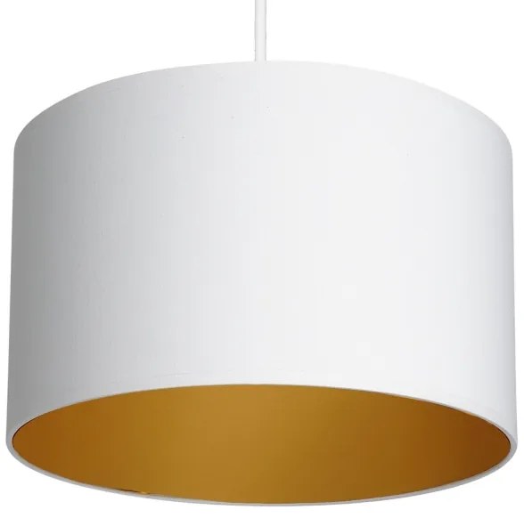 Lampadario a sospensione con filo ARDEN 1xE27/60W/230V diametro 25 cm bianco/oro