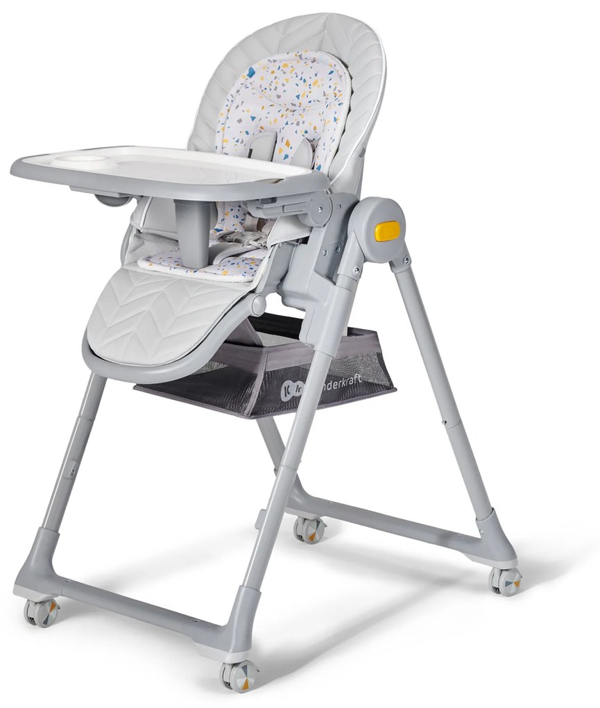 Sdraietta e Seggiolone da Pappa Trasformabile 2 in 1 Kinderkraft LASTREE-Grigio