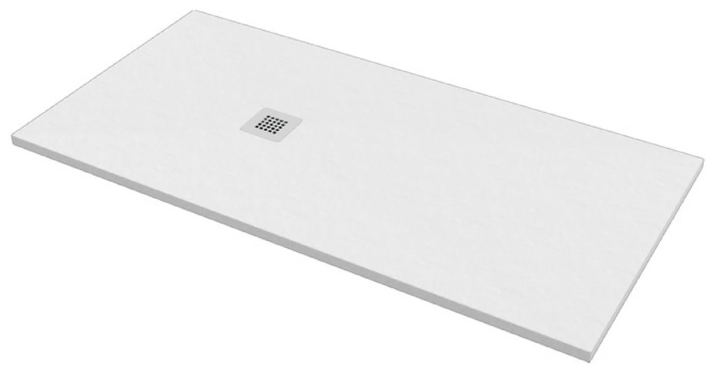 Piatto Doccia 80x160 Effetto Pietra Ercos "Stone" Bianco