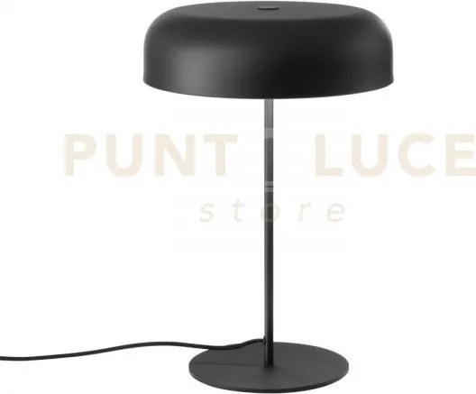 Lampada da tavolo iceman nera 2 luci attacco e14 30x30x45cm in metallo